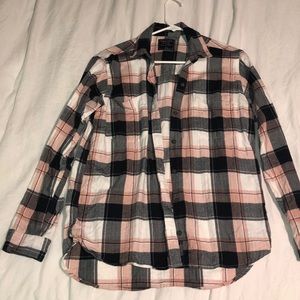 Pink, Black and White Flannel